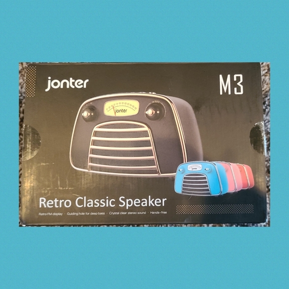 NIB Jonter Retro Classic Speaker in BLUE - Picture 1 of 5